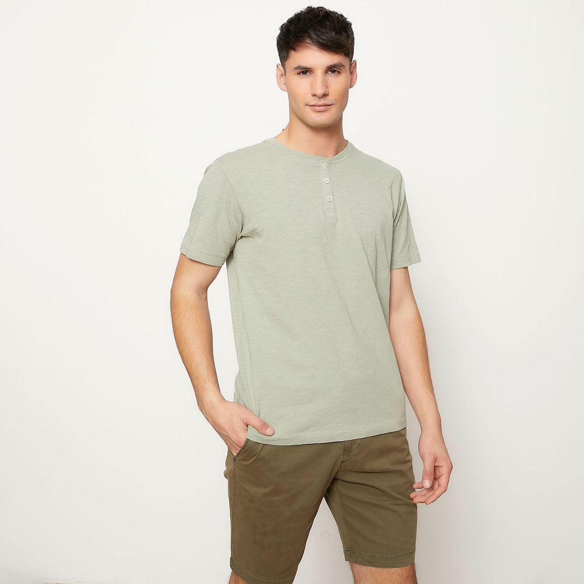 BASEMENT - Polera Manga Corta Algodón Orgánico Hombre Basement