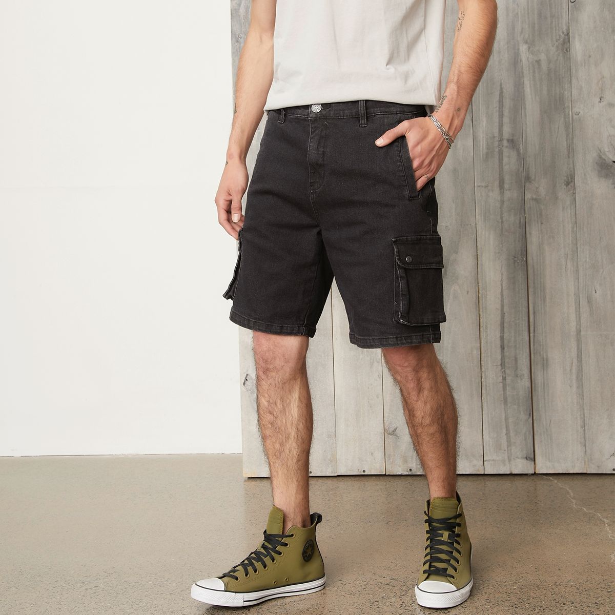 AMERICANINO - Short Bermuda Denim Algodón Hombre Americanino