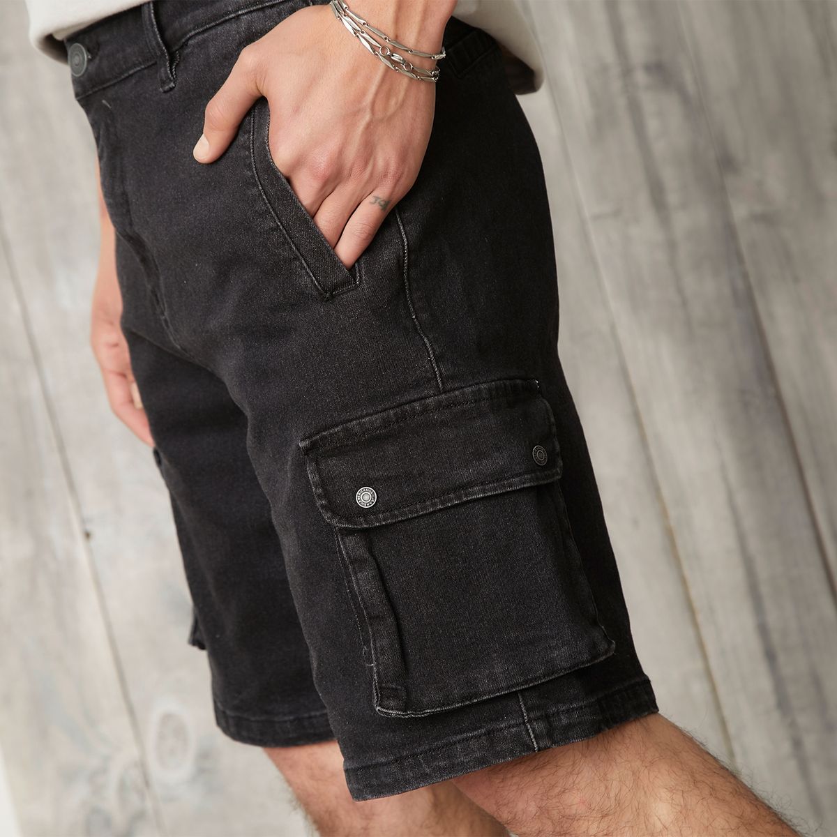 AMERICANINO - Short Bermuda Denim Algodón Hombre Americanino