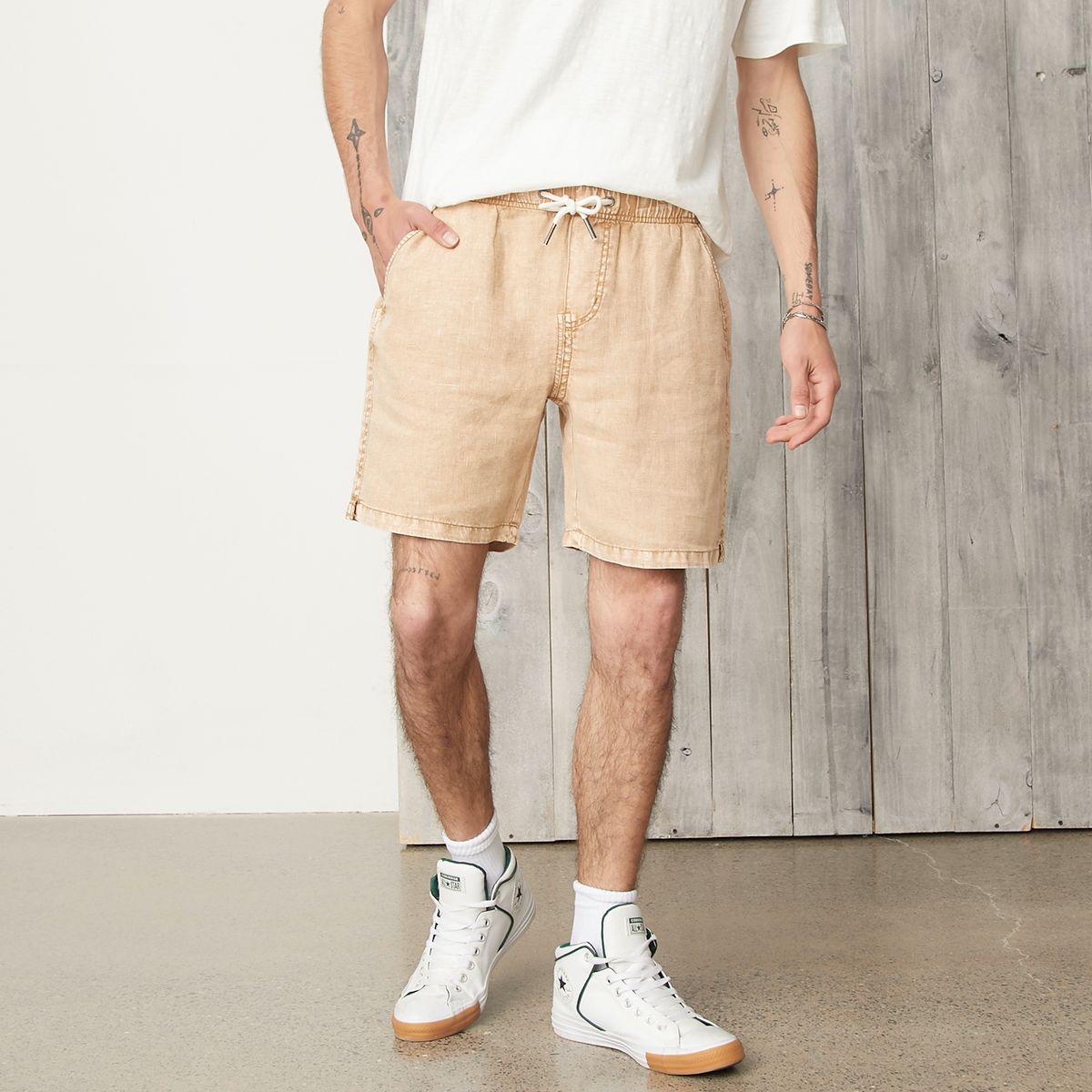 AMERICANINO - Short Bermuda Lino Hombre Americanino