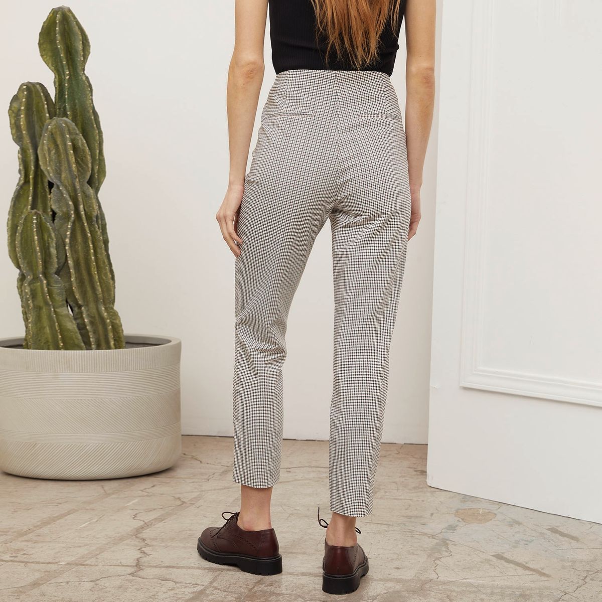 BASEMENT - Pantalón Slim Tiro Alto Mujer Basement