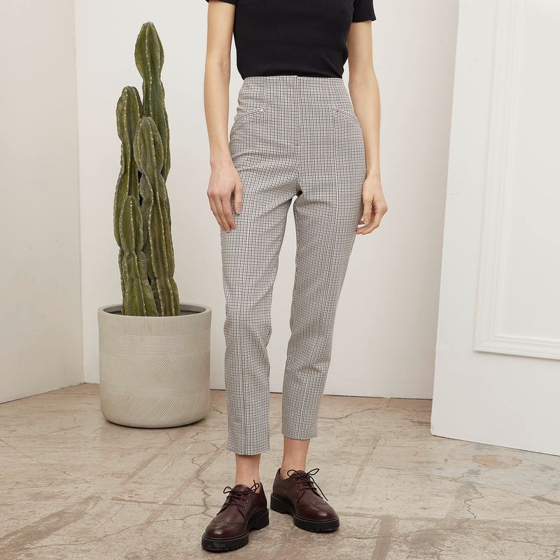 BASEMENT - Pantalón Slim Tiro Alto Mujer Basement