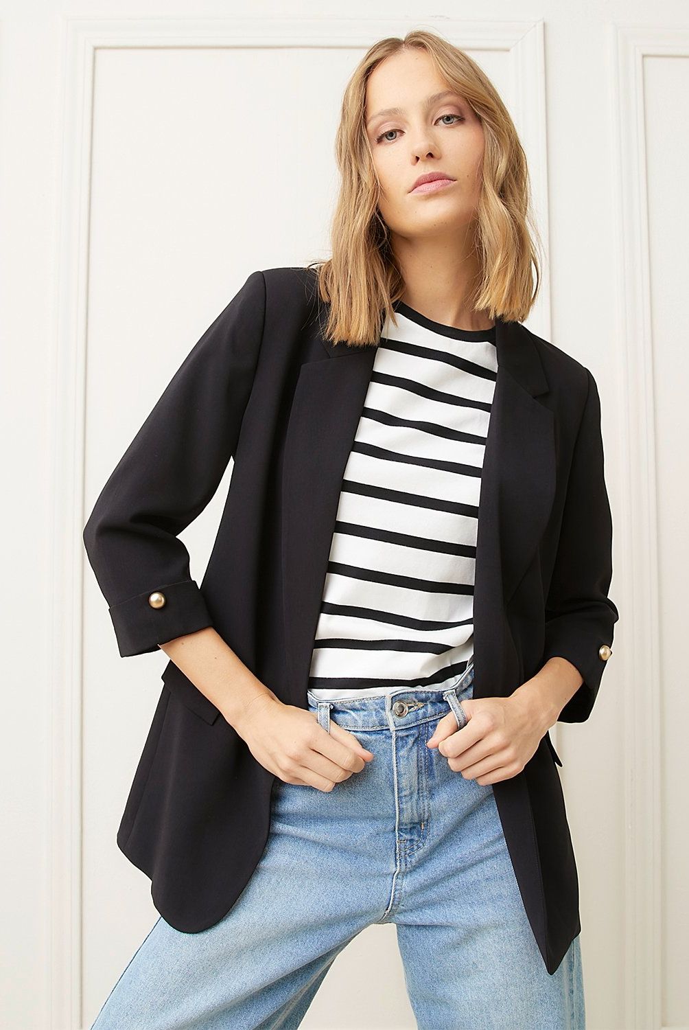 BASEMENT - Blazer Long Fit Mujer Basement