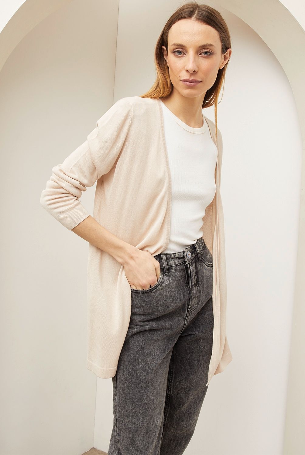 BASEMENT - Sweater Basement Manga Larga Mujer Viscosa Diseño Liso