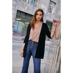 BASEMENT - Sweater Manga Larga Mujer Viscosa Diseño Liso