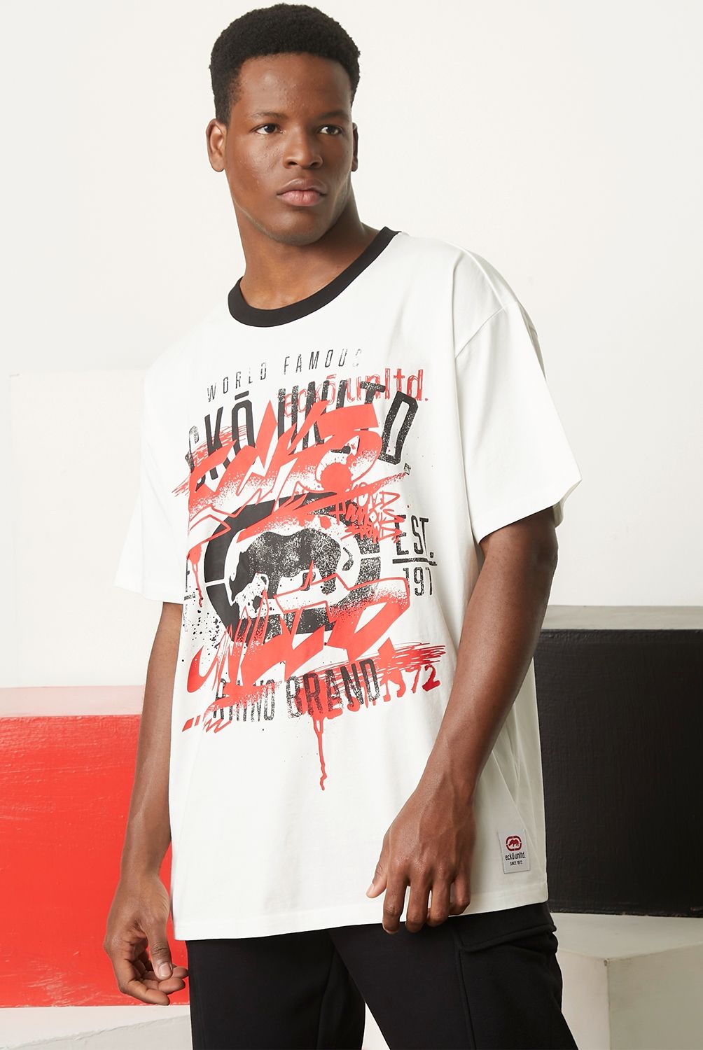 ECKO - Polera Manga Corta Algodón Oversize Hombre Ecko