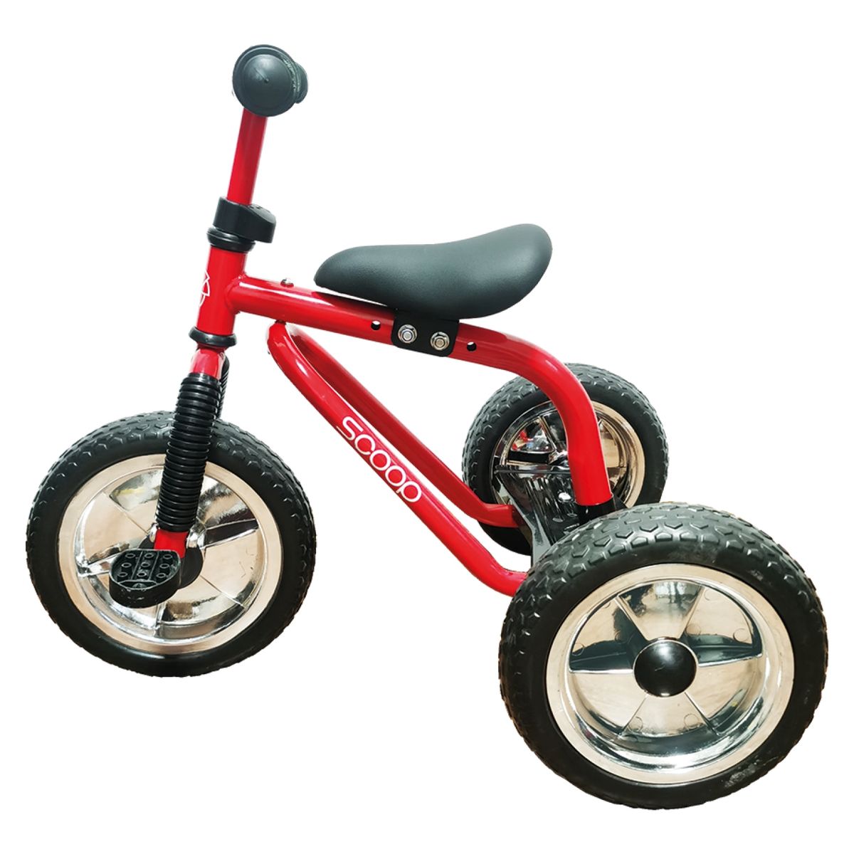 SCOOP - Triciclo Scoop Básico de Acero Rojo con Altura Ajustable