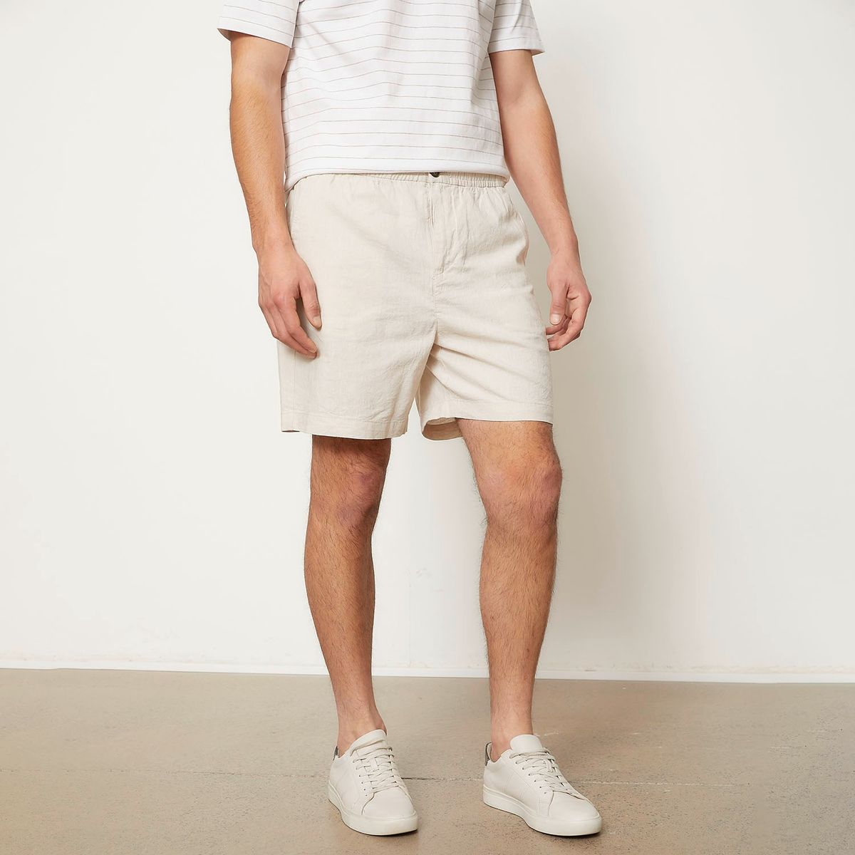 BASEMENT - Short Slim Bermuda Lino Hombre Basement