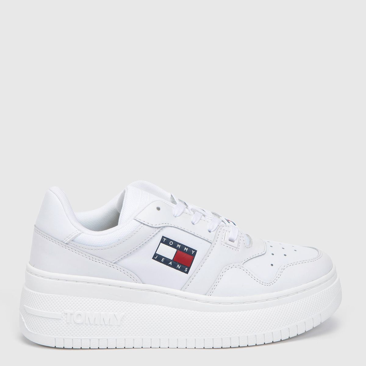 TOMMY HILFIGER - Zapatilla Urbana Mujer Cuero Blanco Tommy Hilfiger