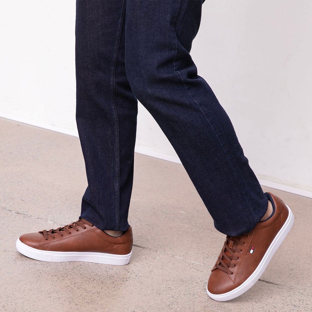 TOMMY HILFIGER - Zapatilla Urbana Hombre Café Tommy Hilfiger