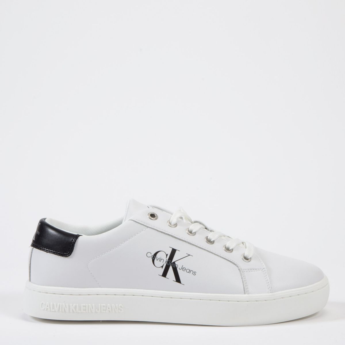 CALVIN KLEIN - Zapatilla Urbana Hombre Cuero Blanca Calvin Klein