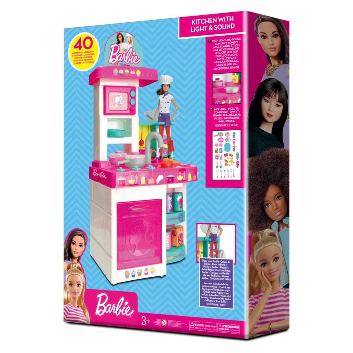 BARBIE - Cocina Luz y Sonido 34 Accesorios Barbie