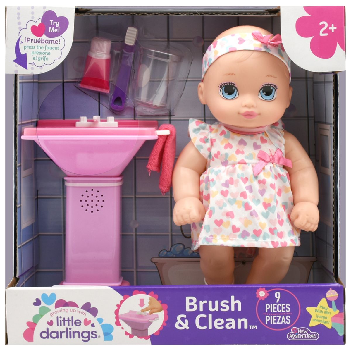 LITTLE DARLINGS - Muñeca Interactiva 10  Lavado Dientes Little Darlings