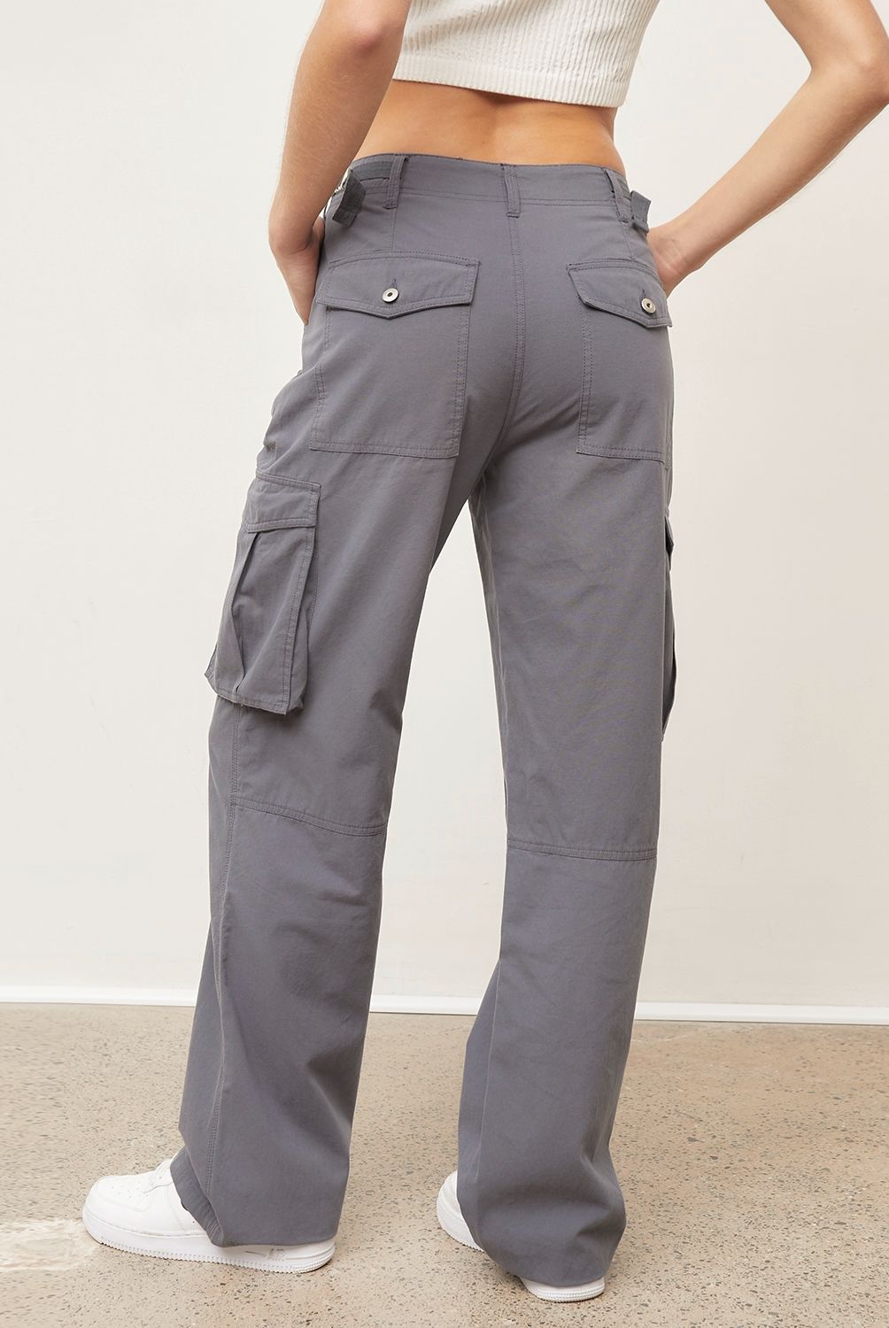 SYBILLA - Pantalón Mujer Cargo Tiro Alto Sybilla