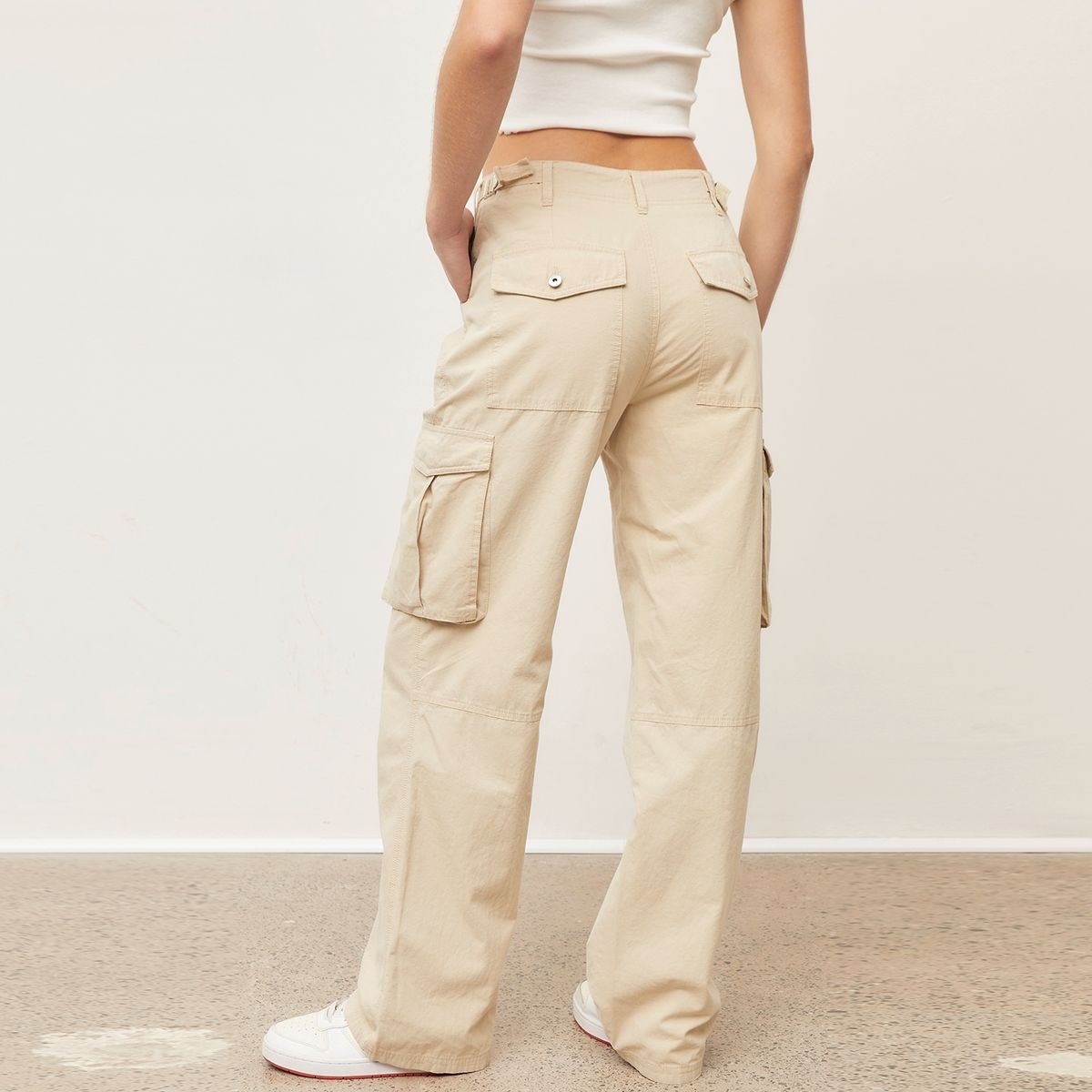 SYBILLA - Pantalón Mujer Cargo Tiro Alto Sybilla