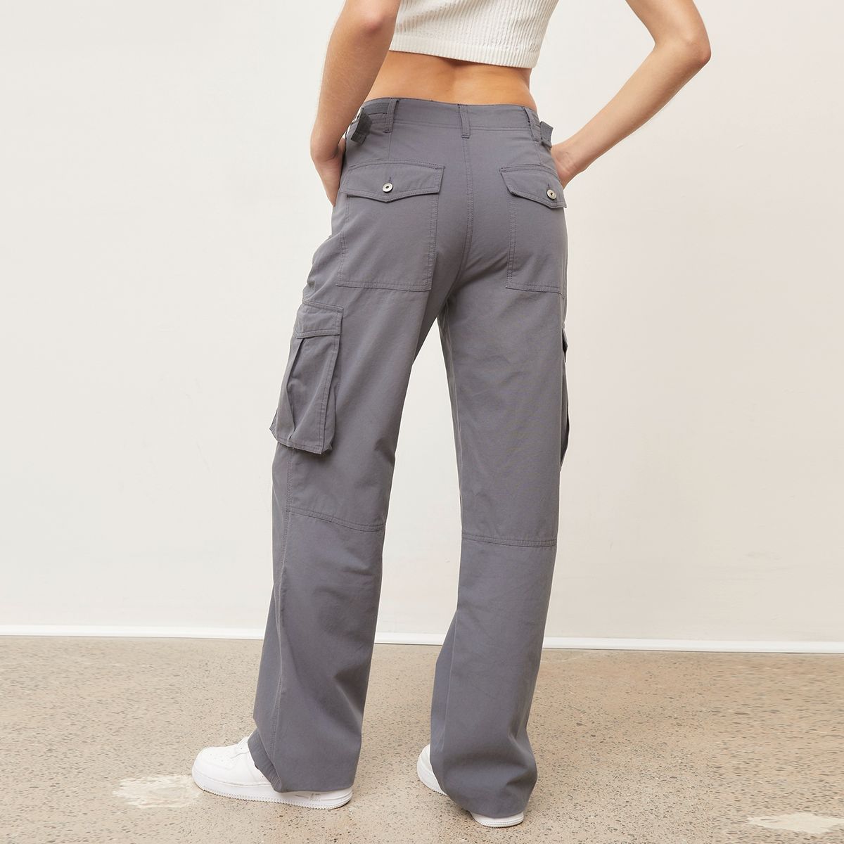 SYBILLA - Pantalón Mujer Cargo Tiro Alto Sybilla