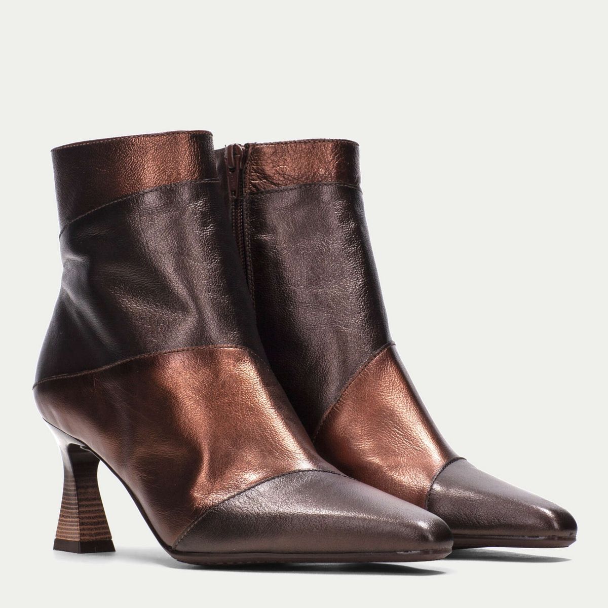 HISPANITAS - Botín Mujer Cuero Bronce Hispanitas