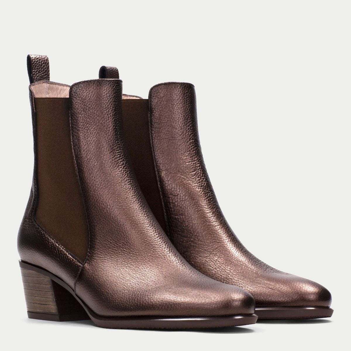 HISPANITAS - Bota Vaquera Mujer Cuero Café Hispanitas