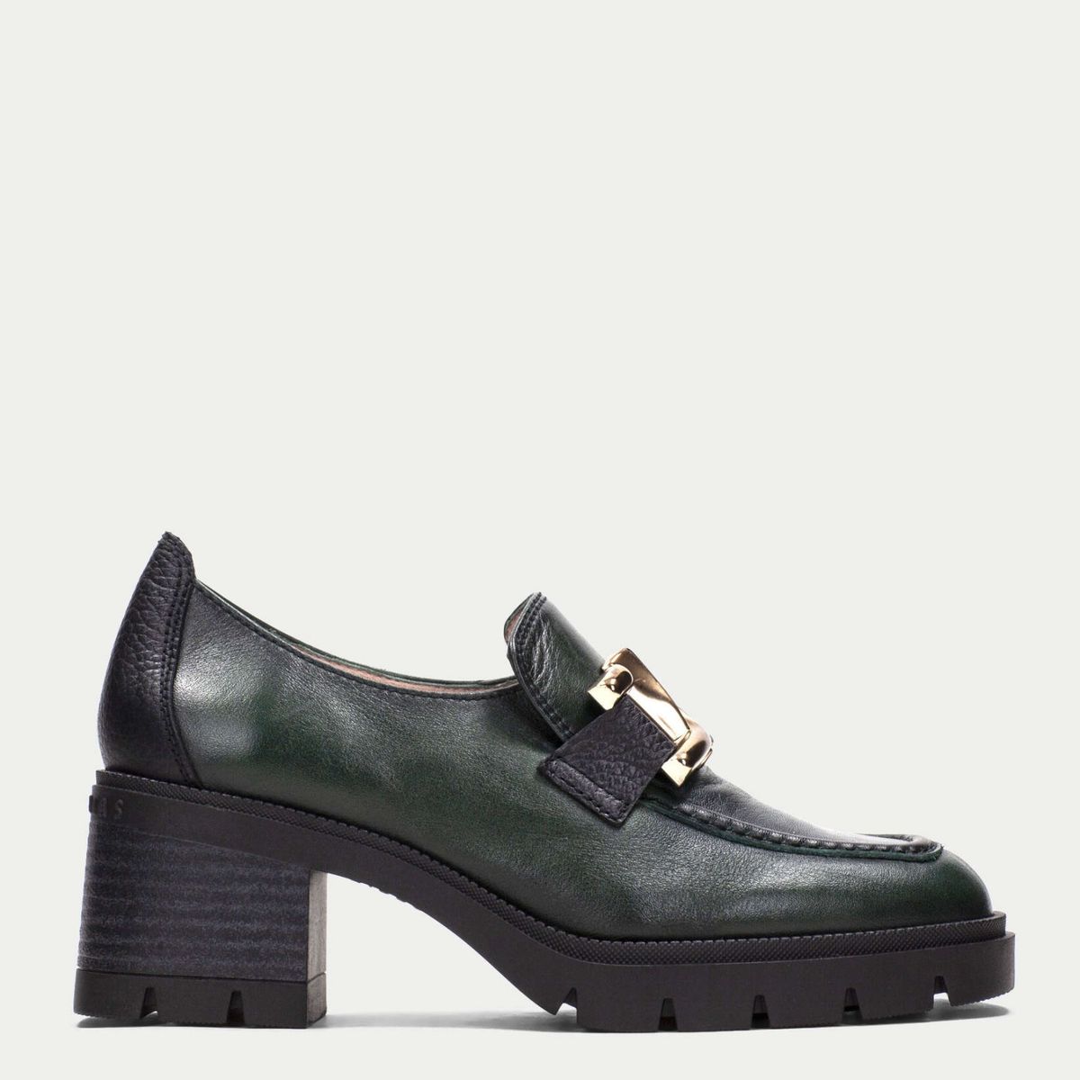 HISPANITAS - Mocasín Mujer Cuero Verde Hispanitas