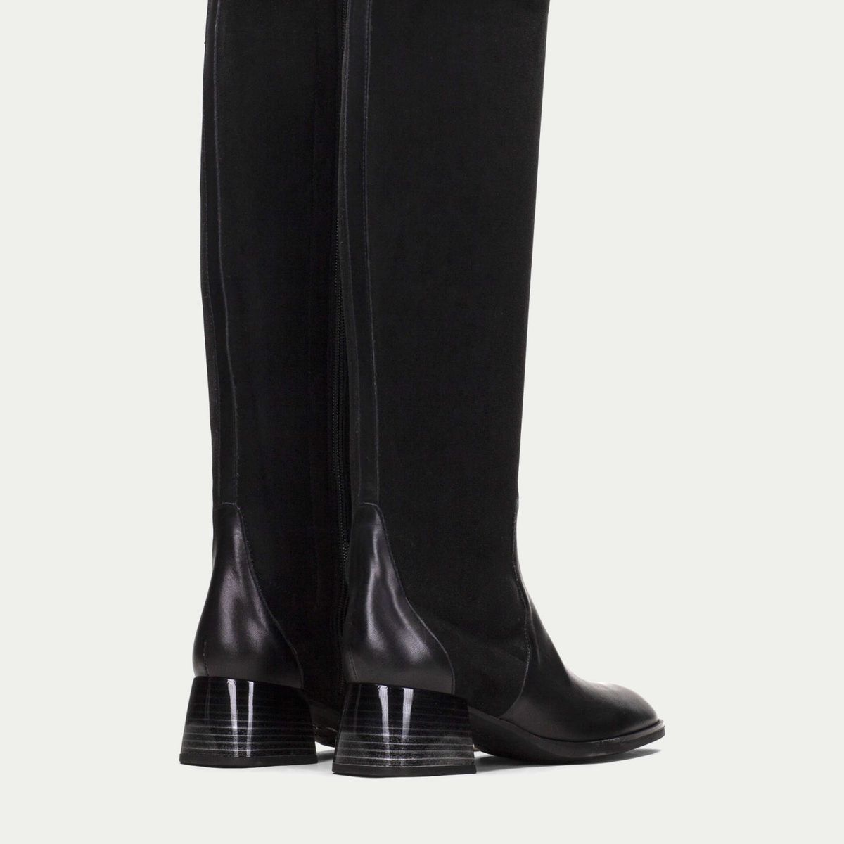 HISPANITAS - Bota Mujer Cuero Negro Hispanitas