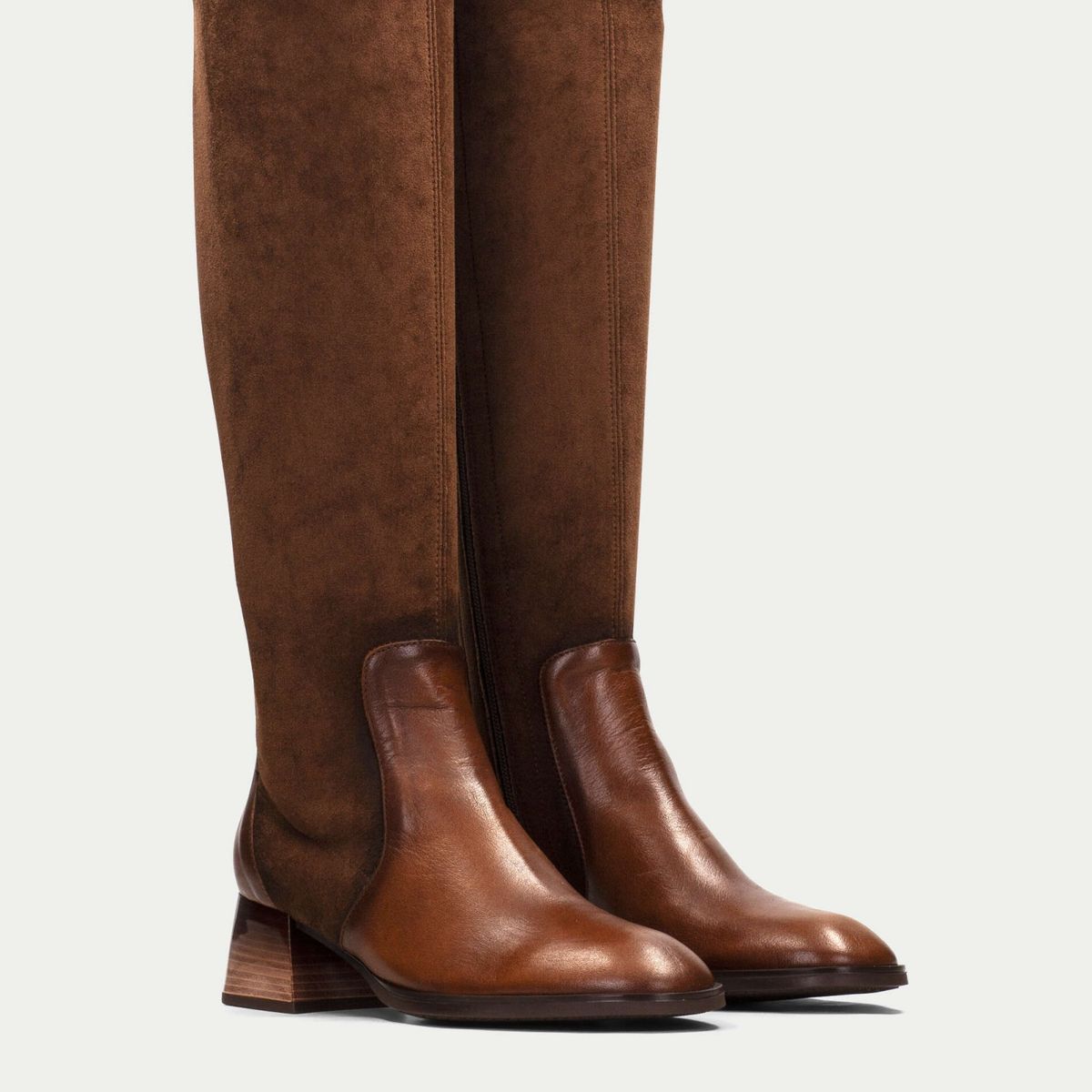 HISPANITAS - Bota Mujer Cuero Café Hispanitas