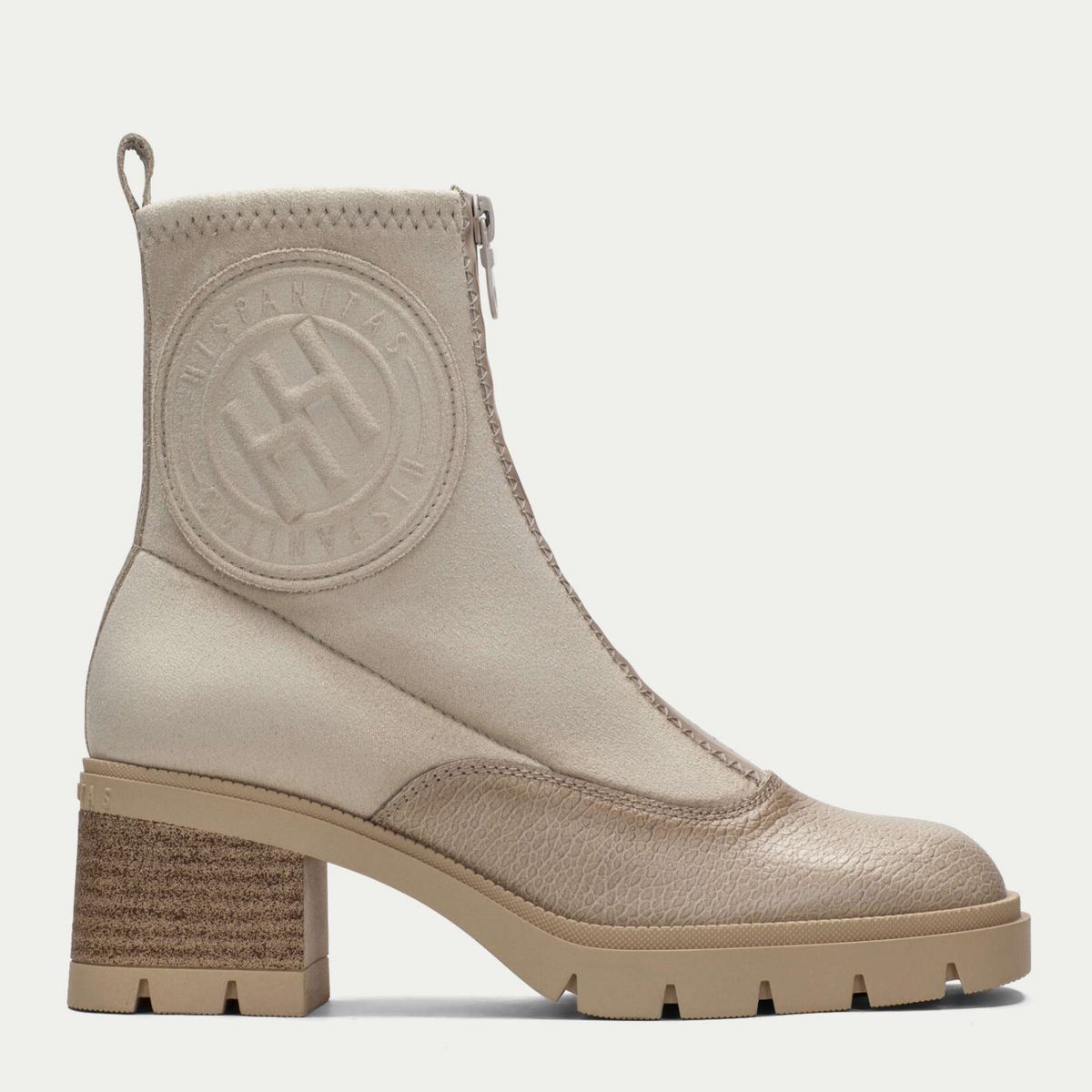 HISPANITAS - Botín Mujer Cuero Blanco Hispanitas