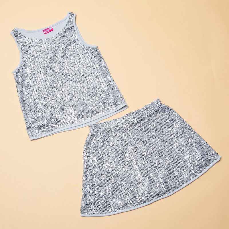 BARBIE - Conjunto Polera + Falda Niña Barbie