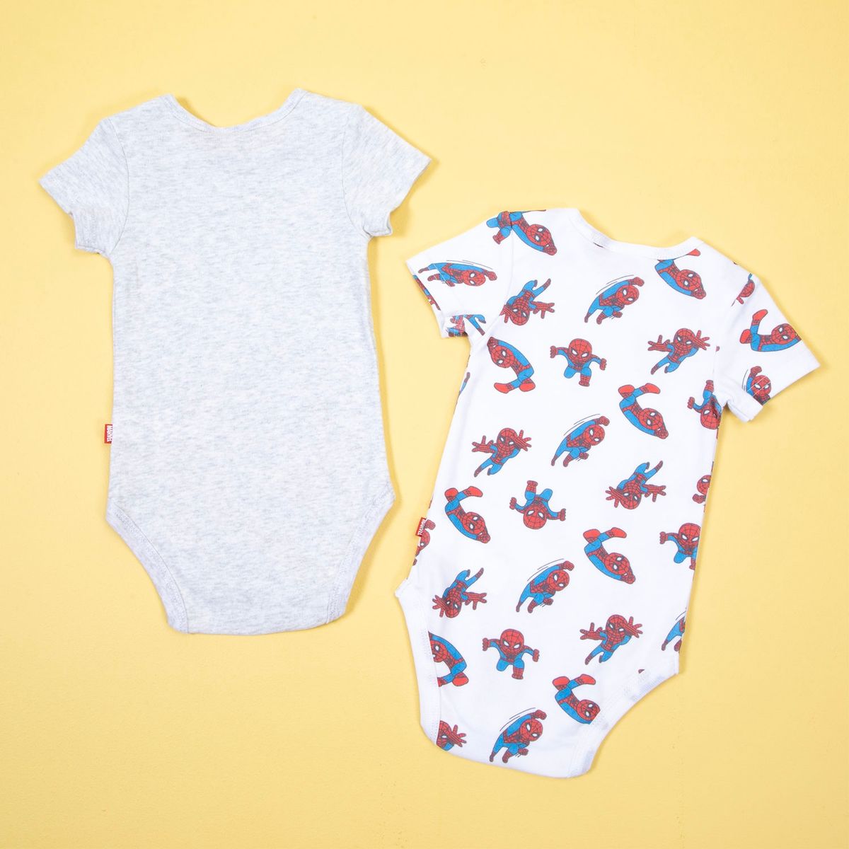 MARVEL - Body Pack De 2 Unidades Algodón Bebé Niño Spider Man Marvel