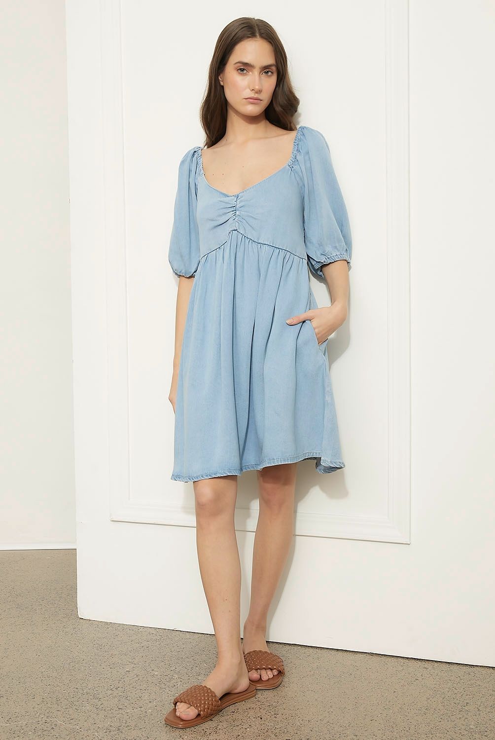 BASEMENT - Vestido Corto de Jean para Mujer Basement