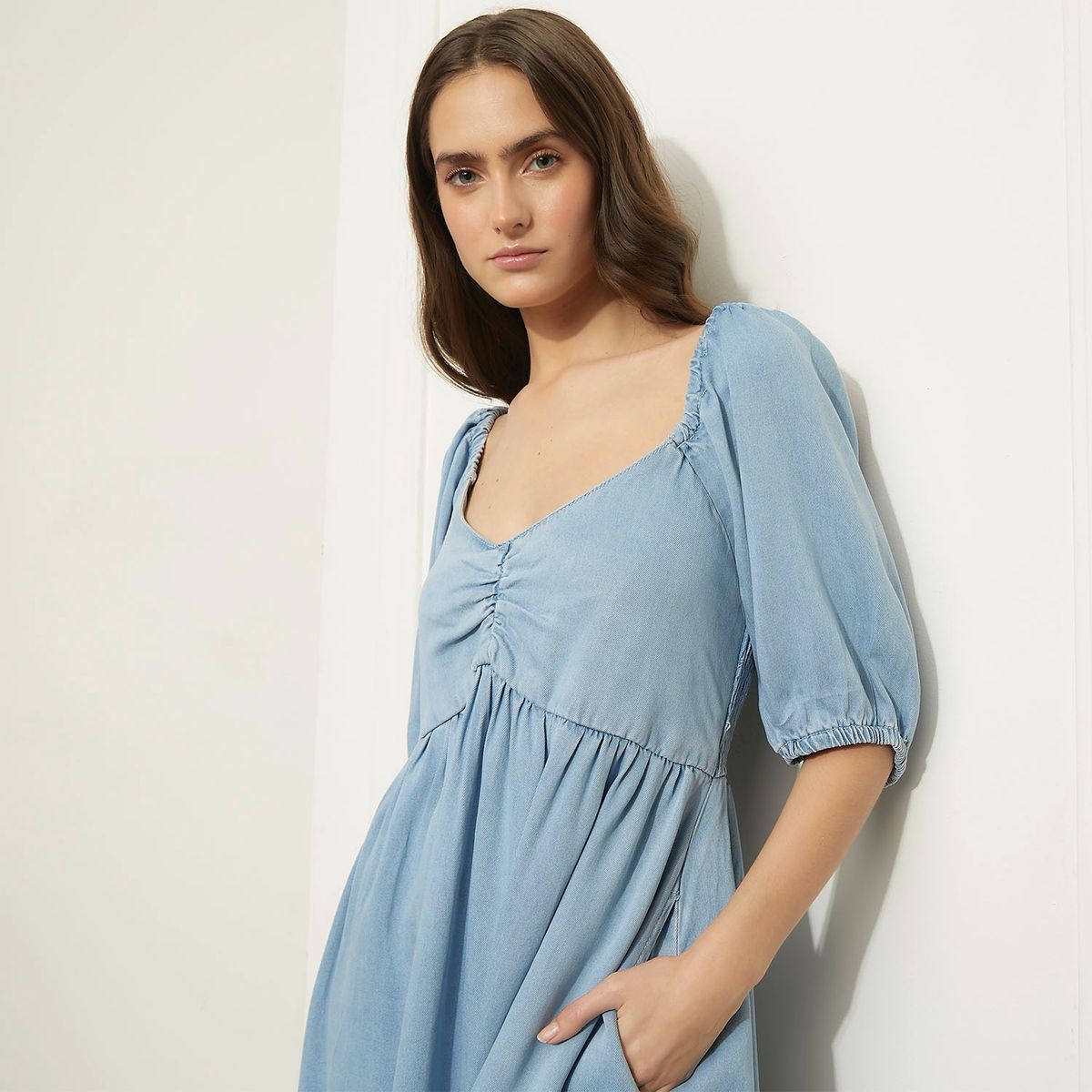 BASEMENT - Vestido Corto de Jean para Mujer Basement