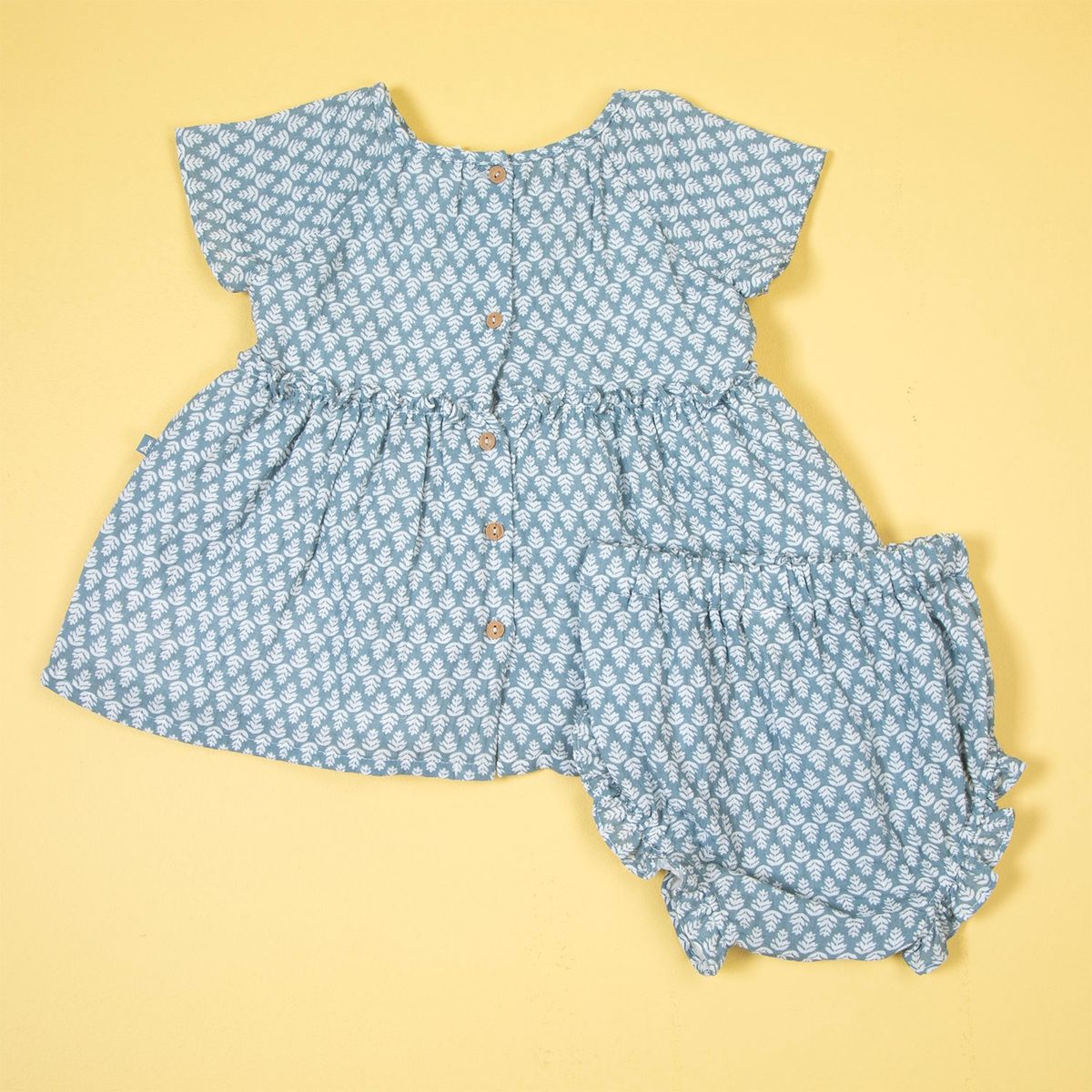 CONIGLIO - Conjunto Formal Vestido Algodón Bebé Niña Coniglio