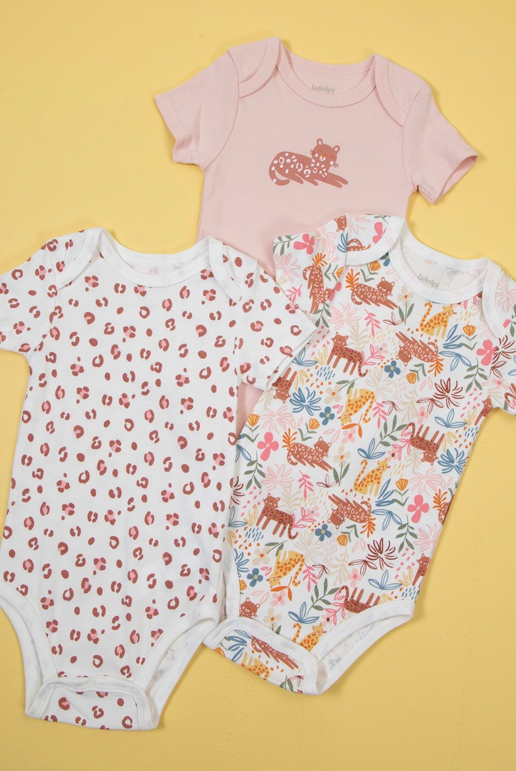 YAMP - Body Pack De 3 Unidades Algodón Bebé Niña Yamp