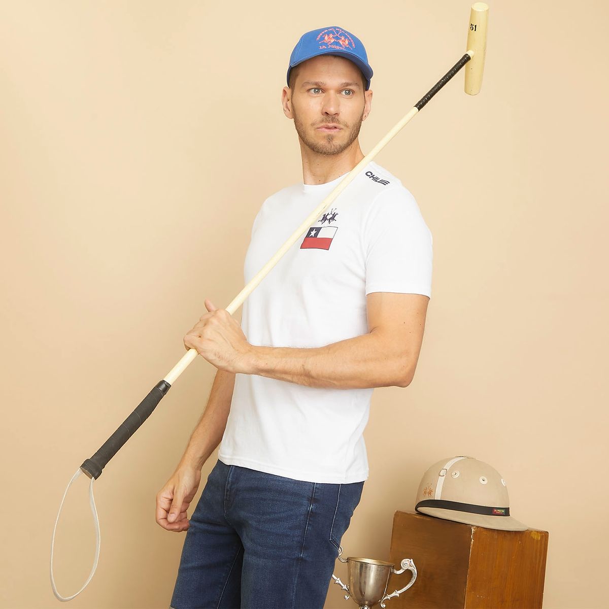 LA MARTINA - Polera Equipo Cuello Redondo Algodón Premium Hombre La Martina