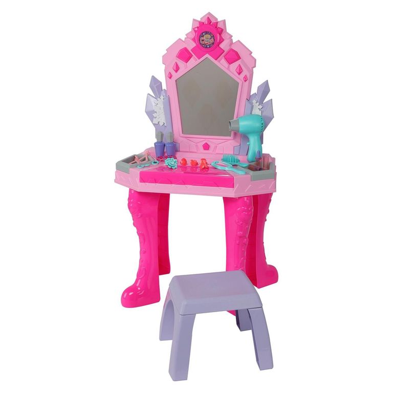 KIDS N PLAY Tocador Espejo Magico Con Luz, Sonido Y Accesorios