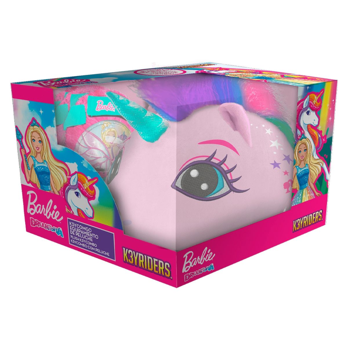 BARBIE - Set Seguridad Casco + Rodilleras + Coderas Barbie