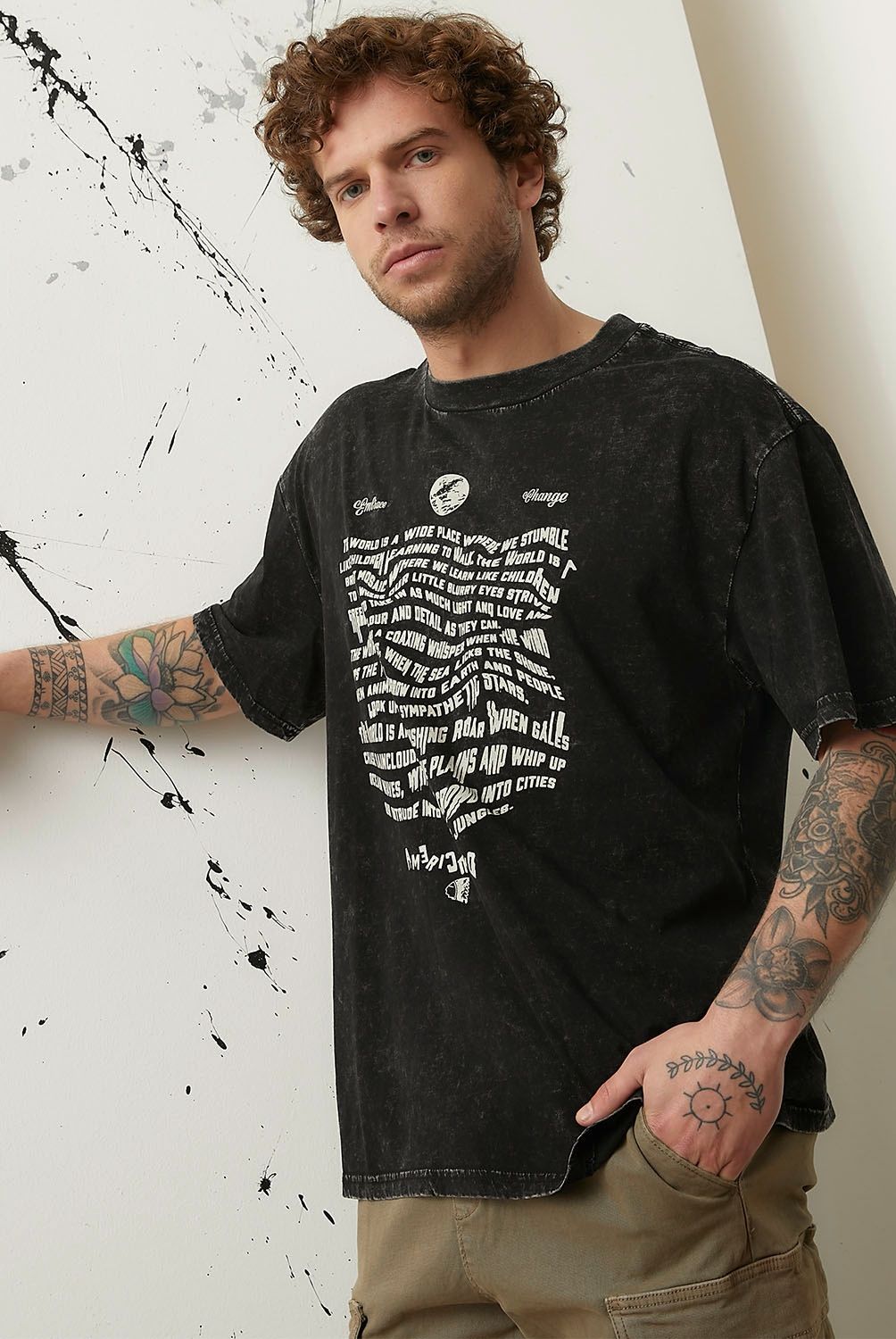 AMERICANINO - Polera Manga Corta Algodón Organico Oversize Hombre Americanino