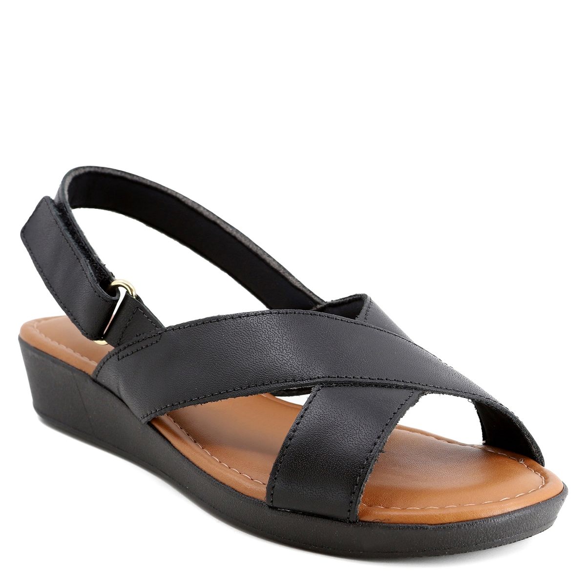 USAFLEX - Sandalia Mujer Cuero Negro Usaflex