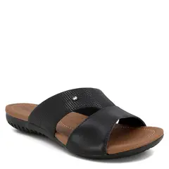 USAFLEX - Sandalia Mujer Cuero Negro