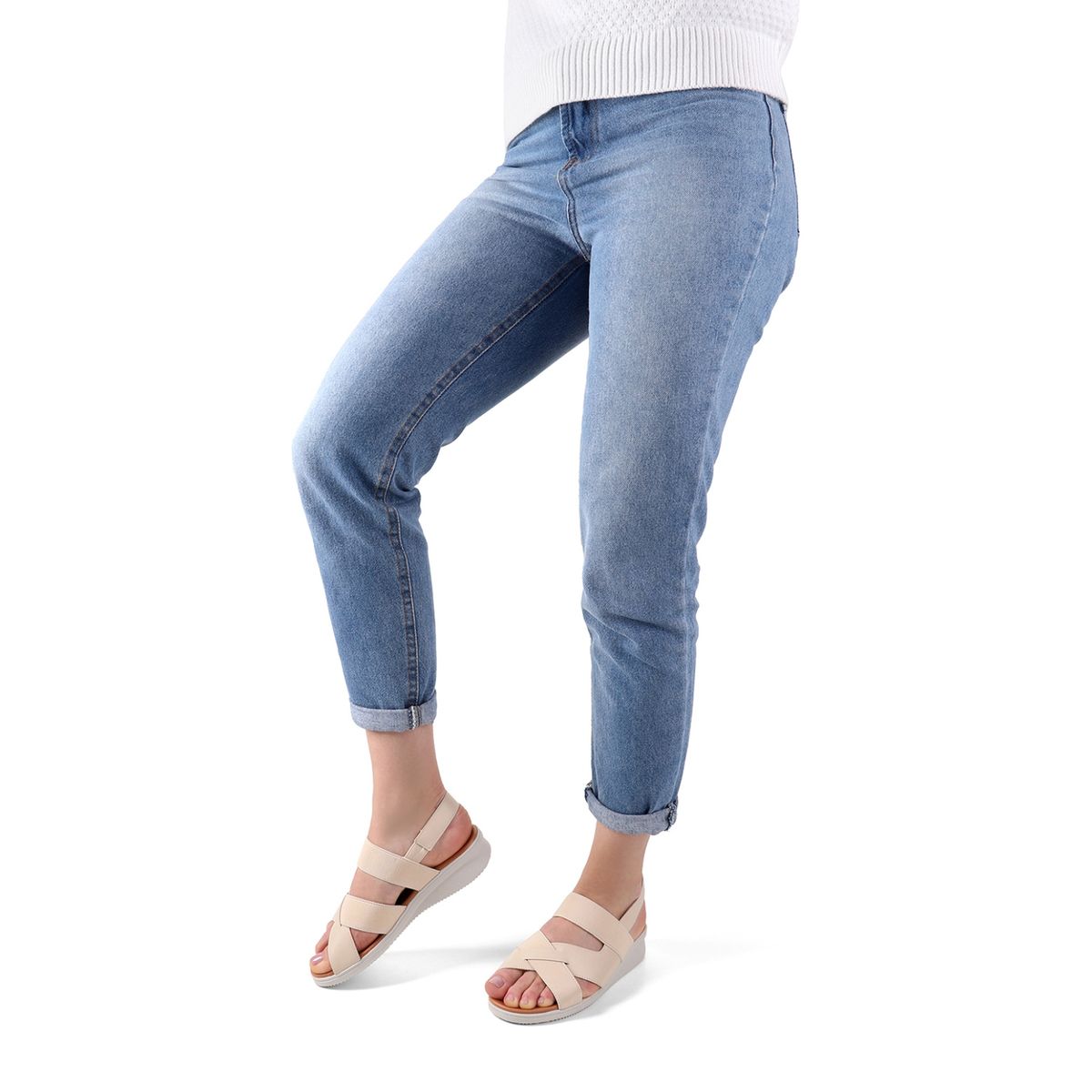 USAFLEX - Sandalia Mujer Cuero Beige Usaflex