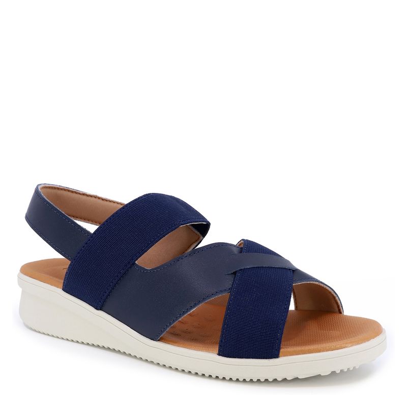 USAFLEX - Sandalia Mujer Cuero Azul Usaflex