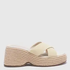 BASEMENT - Sandalia Mujer Beige