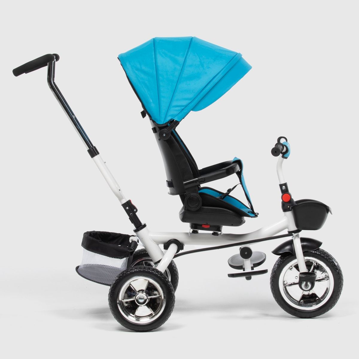 SCOOP - Triciclo Bebé Plegable Scoop Para Paseo Infantil Acero Celeste
