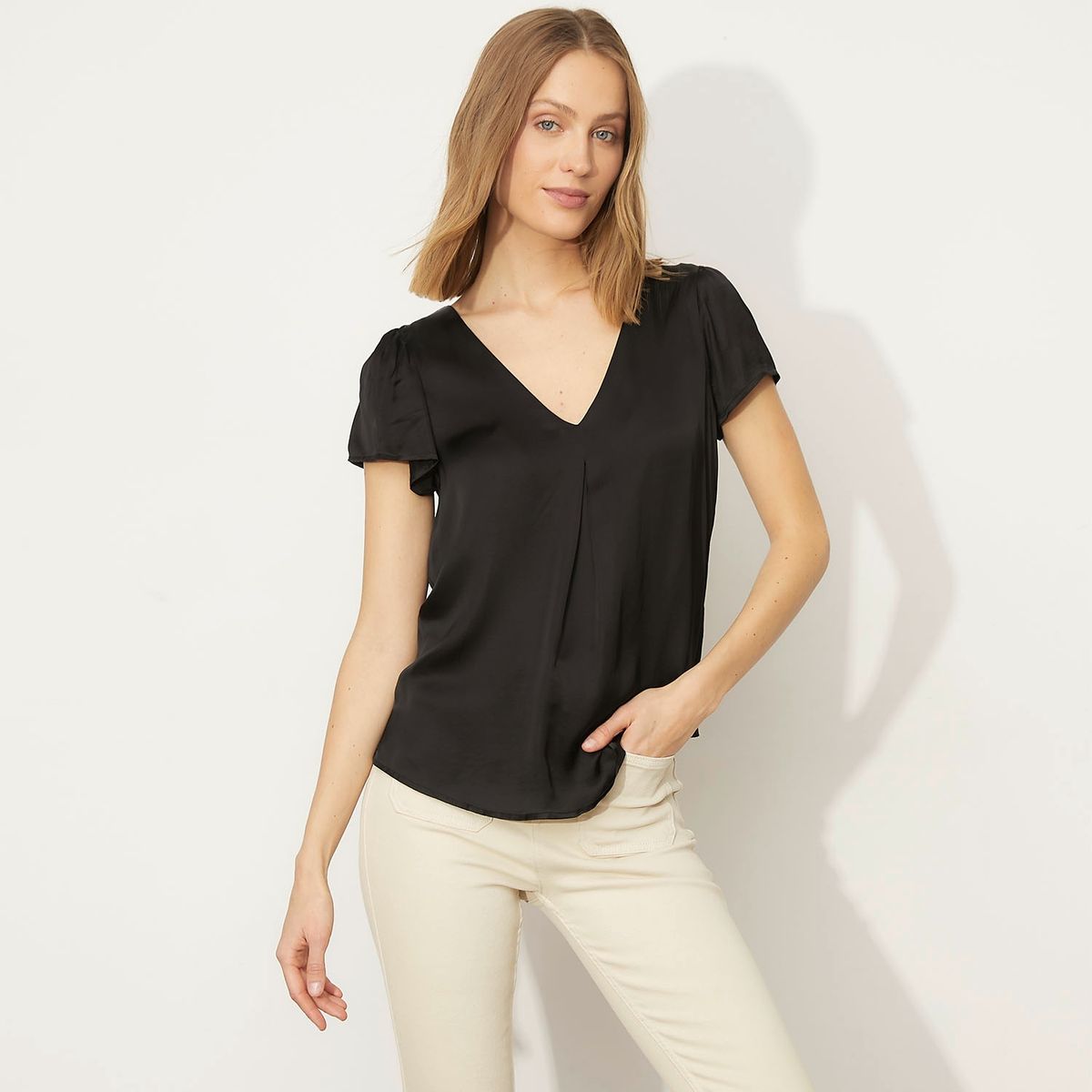 BASEMENT - Blusa Manga Corta Mujer Basement