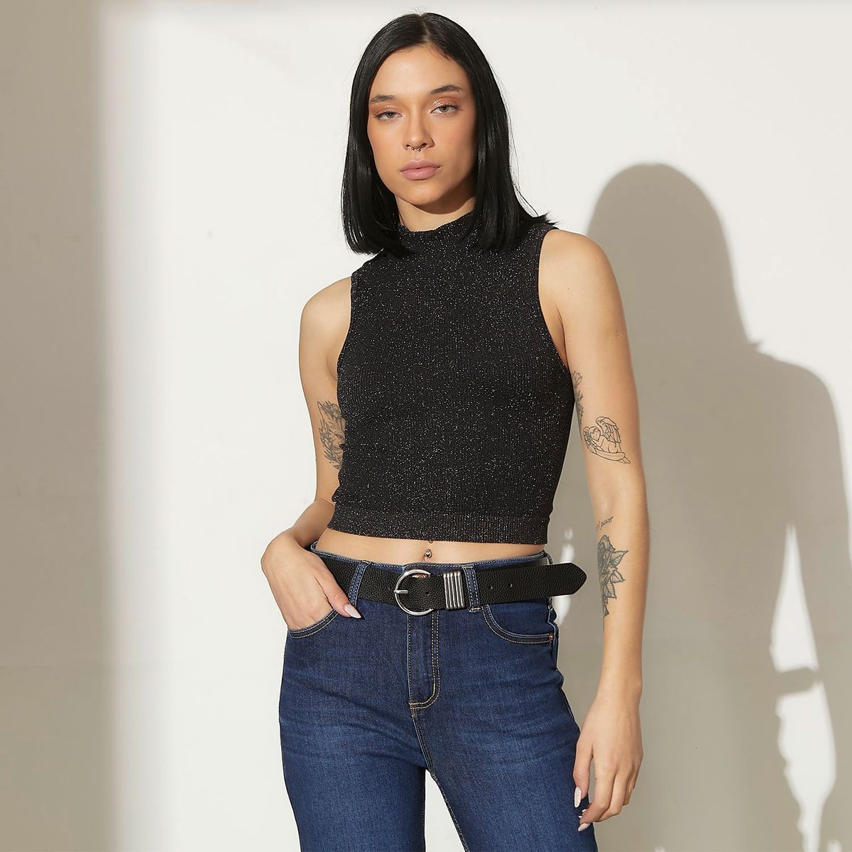 AMERICANINO - Polera Sin Mangas Fiesta Mujer Americanino