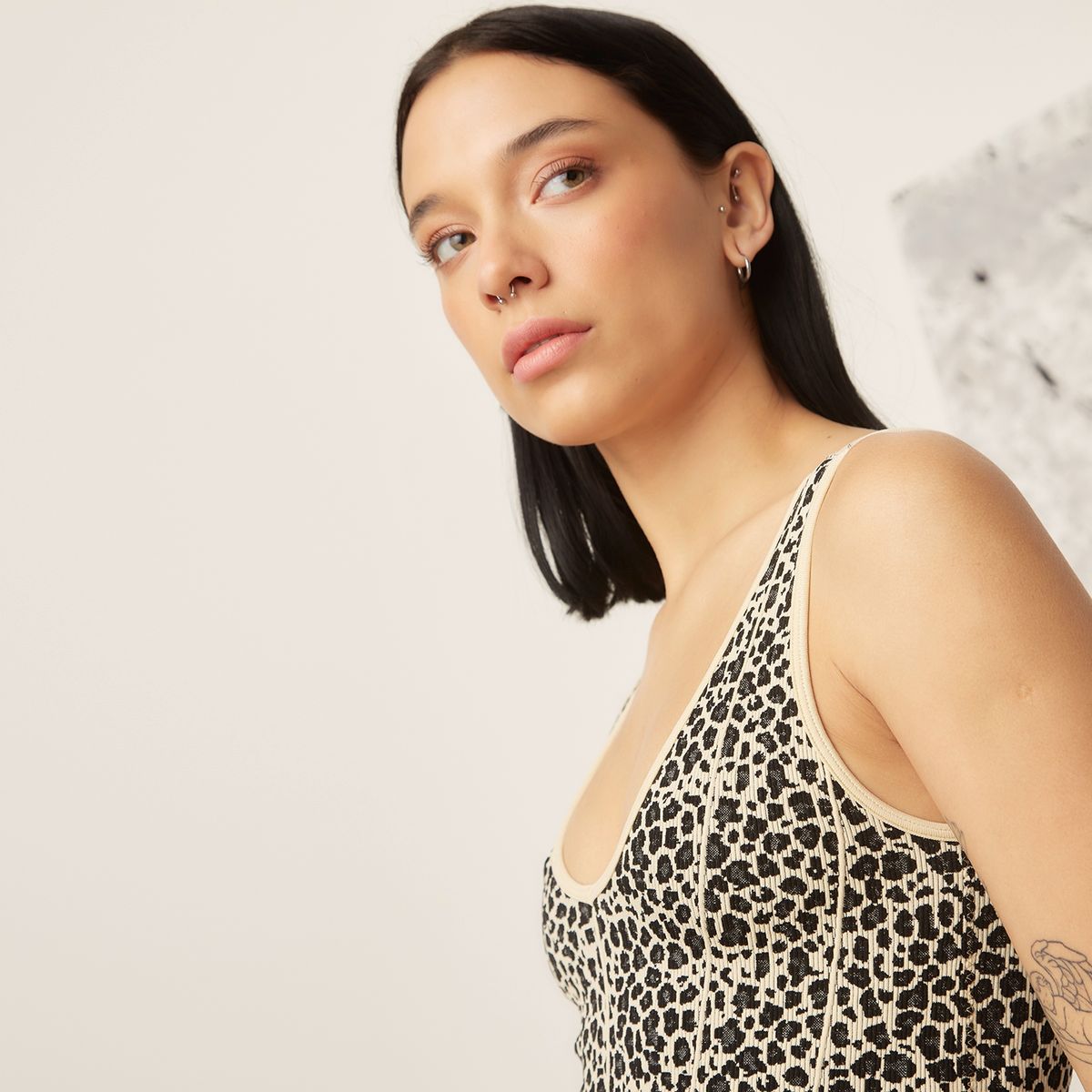 AMERICANINO - Crop Top Sin Mangas Mujer Americanino