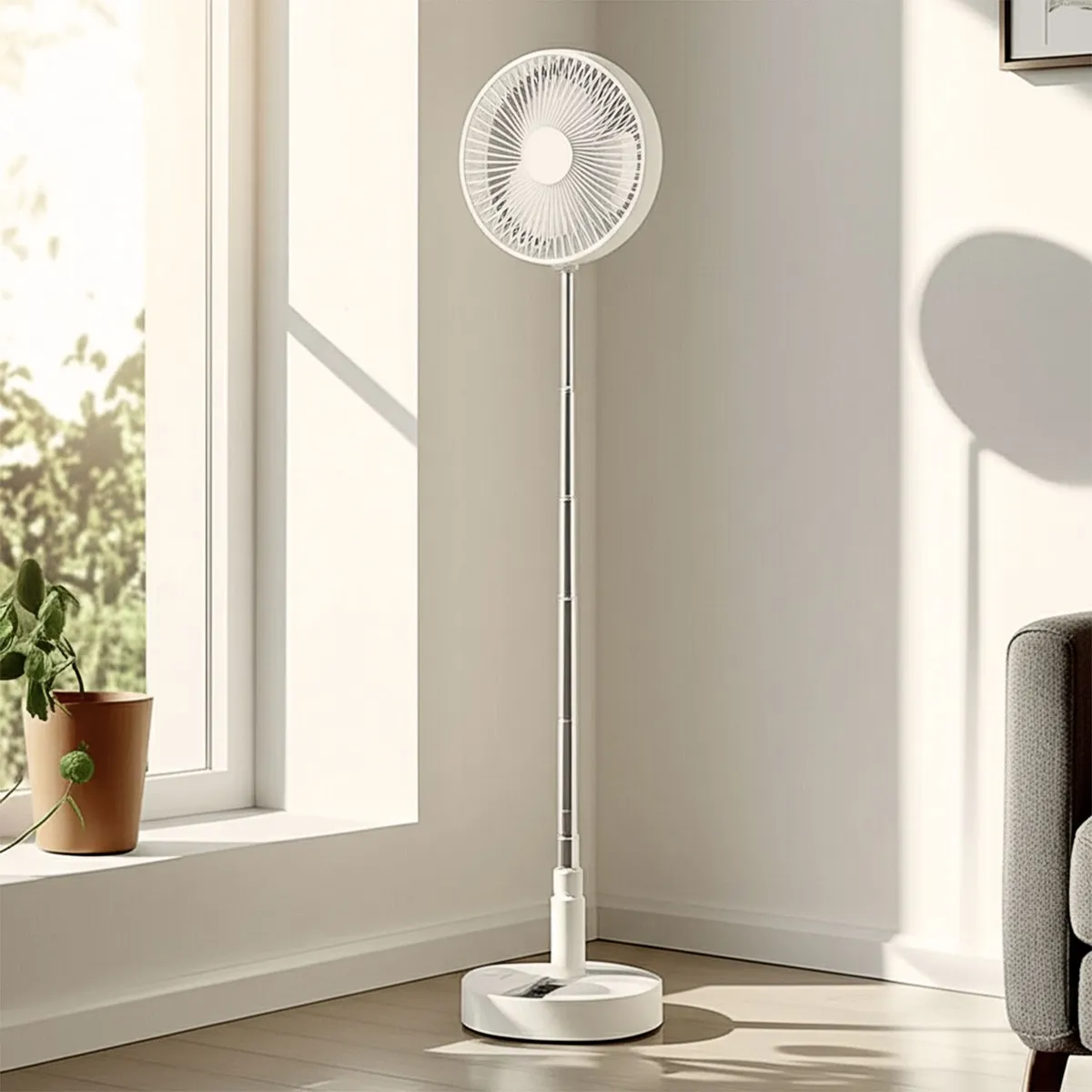 RECCO - Ventilador de Pedestal Recco 7.5 Pulgadas GM-U701W Blanco