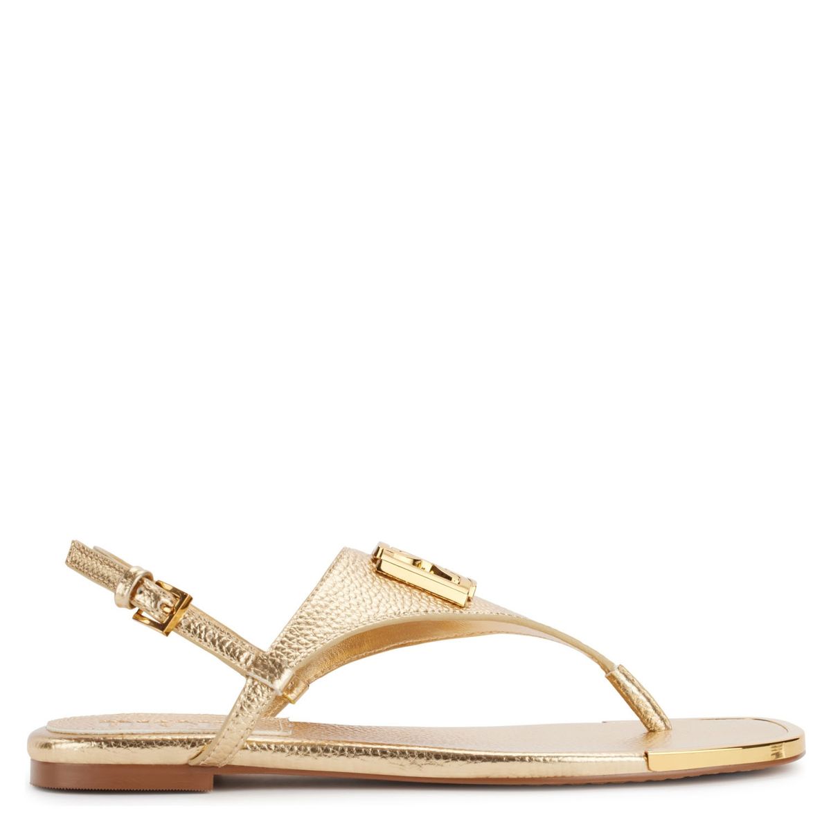 DKNY - Sandalia Plana Mujer Dorado DKNY