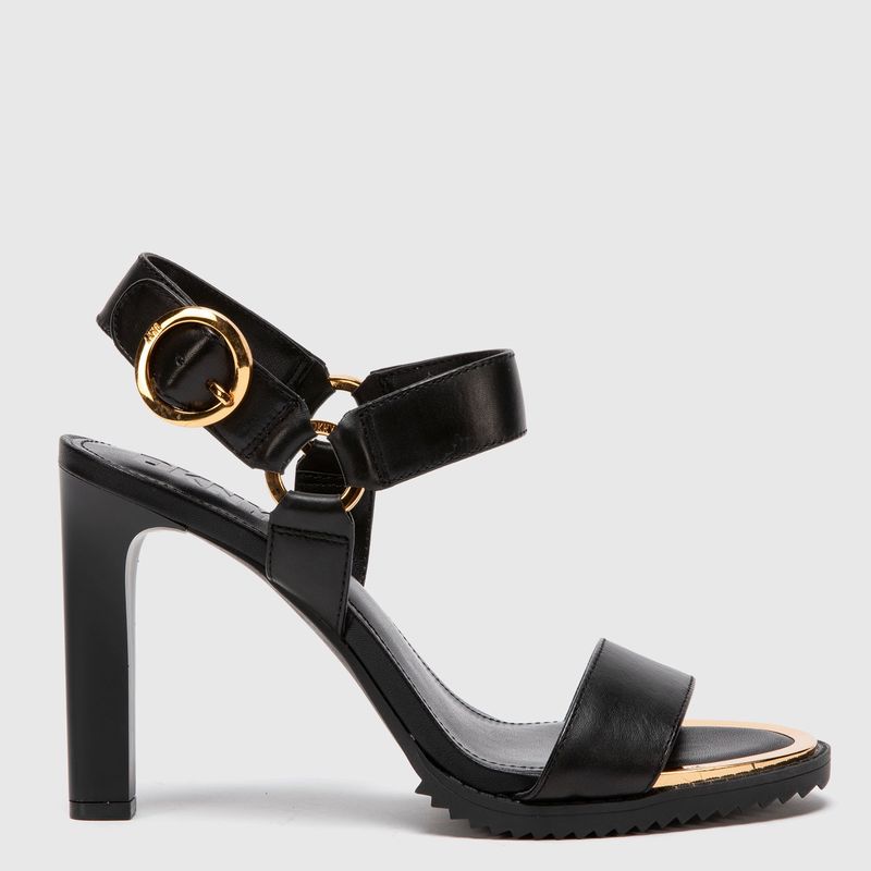 DKNY - Sandalia Mujer Cuero Negro DKNY