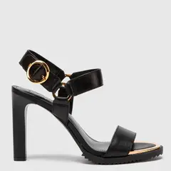 DKNY - Sandalia Mujer Cuero Negro