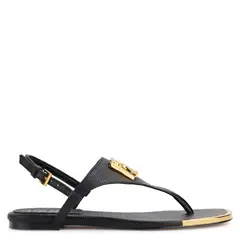 DKNY - Sandalia Plana Mujer Negro